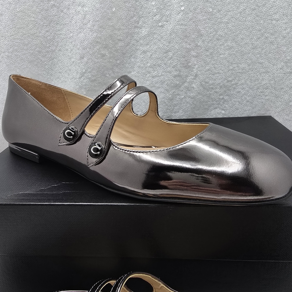 Coach Metallic Leather Winley Mary Jane Women's sz 10 - Picture 5 of 16